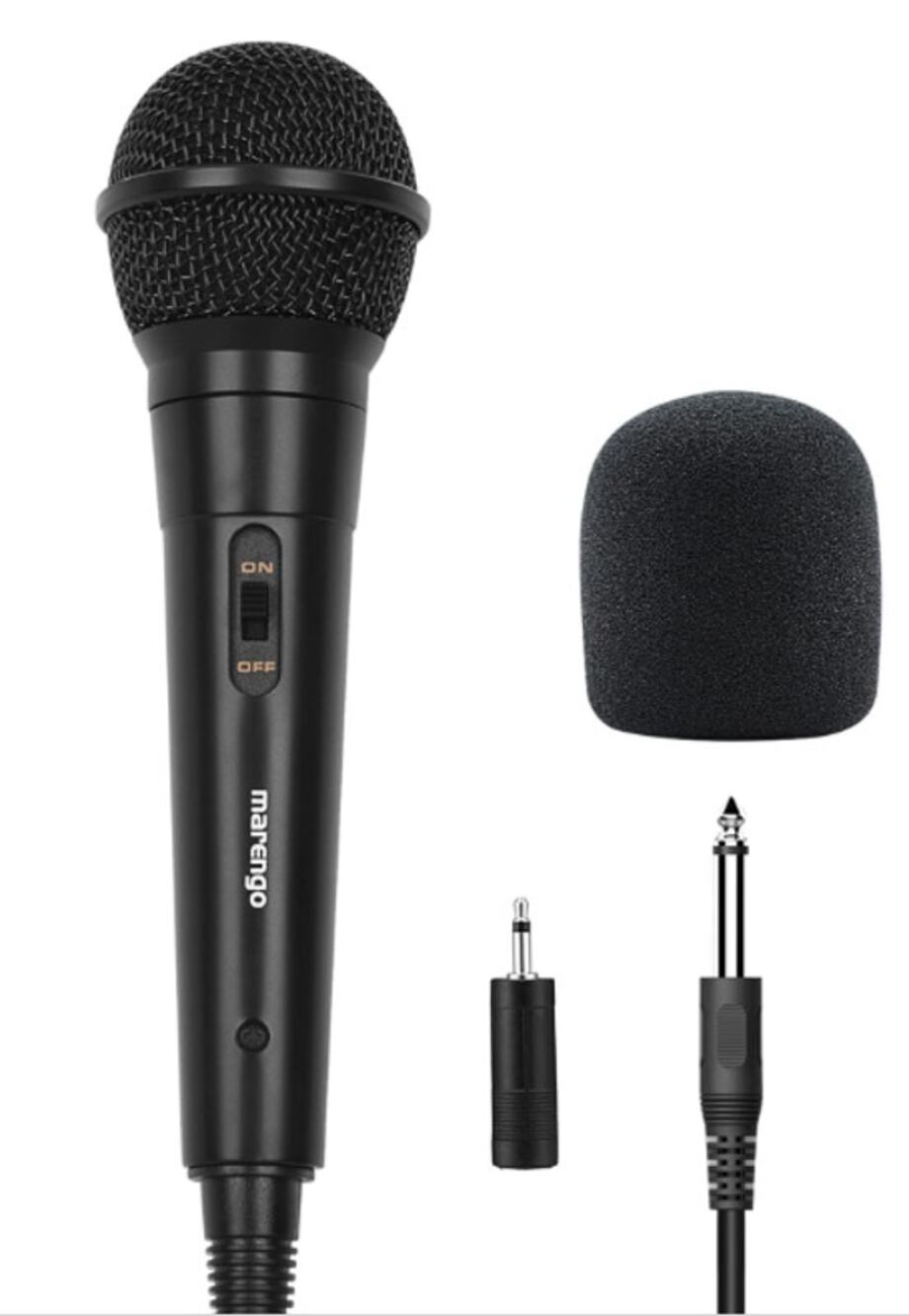 Marengo Handheld Wired Microphone, Vocal Mic with 13ft Cable and ON/Off Switch